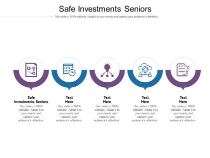Safe investments seniors ppt powerpoint background image cpb