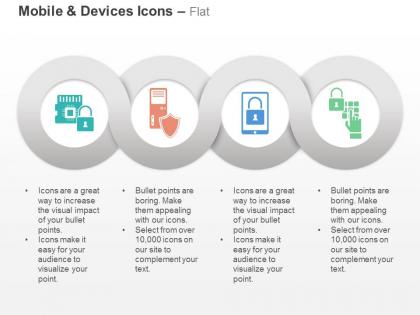 Safe memory card safety shield lock data safe login ppt icons graphics