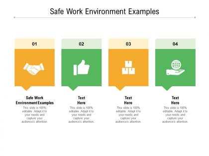 Safe work environment examples ppt powerpoint presentation model styles cpb