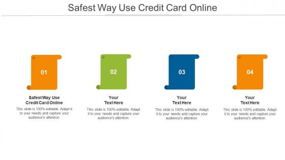 Safest Way Use Credit Card Online Ppt Powerpoint Presentation Visual Aids Files Cpb