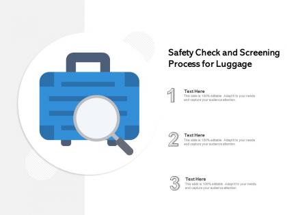 Safety check and screening process for luggage