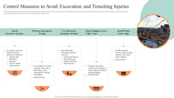 Safety Controls For Real Estate Project Control Measures To Avoid Excavation And Trenching Injuries