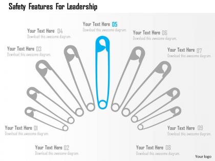 Safety features for leadership flat powerpoint design