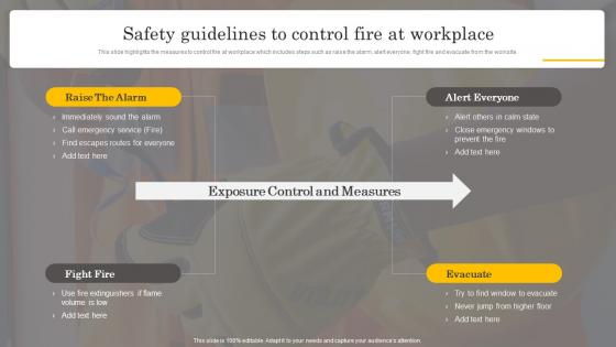 Safety Guidelines To Control Fire At Workplace Manual For Occupational Health And Safety