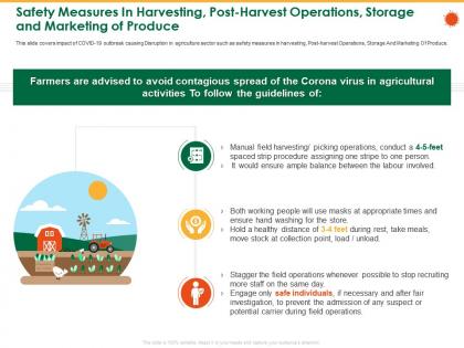 Safety measures in harvesting post harvest operations storage and marketing of produce load ppt pictures