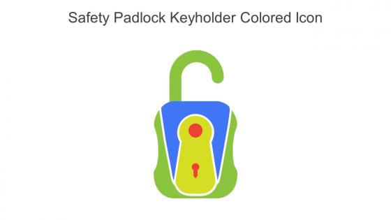 Safety Padlock Keyholder Colored Icon In Powerpoint Pptx Png And Editable Eps Format