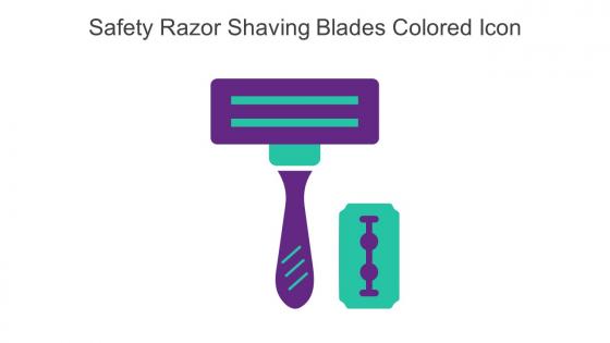 Safety Razor Shaving Blades Colored Icon In Powerpoint Pptx Png And Editable Eps Format