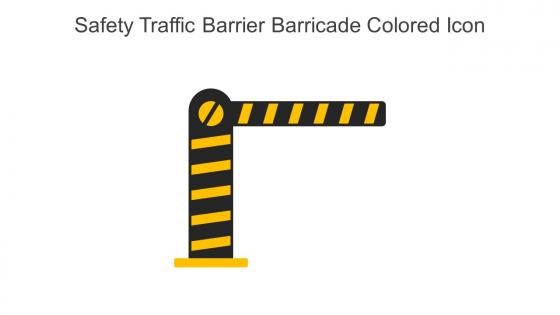 Safety Traffic Barrier Barricade Colored Icon In Powerpoint Pptx Png And Editable Eps Format