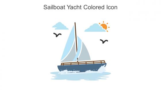 Sailboat Yacht Colored Icon In Powerpoint Pptx Png And Editable Eps Format