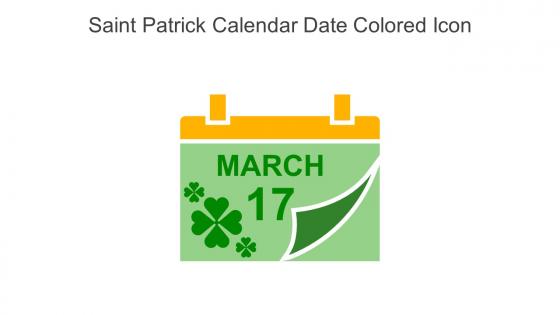 Saint Patrick Calendar Date Colored Icon In Powerpoint Pptx Png And Editable Eps Format