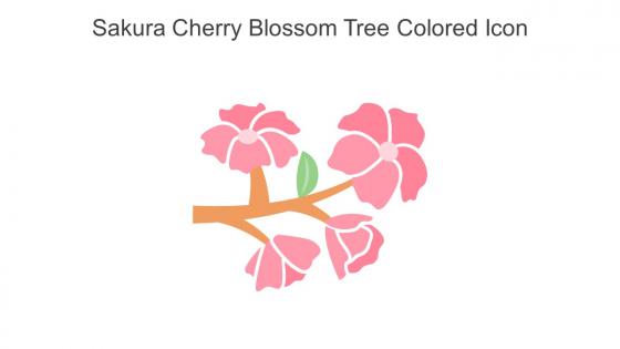Sakura Cherry Blossom Tree Colored Icon In Powerpoint Pptx Png And Editable Eps Format