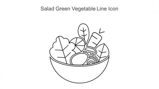 Salad Green Vegetable Line Icon