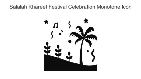 Salalah Khareef Festival Celebration Monotone Icon In Powerpoint Pptx Png And Editable Eps Format