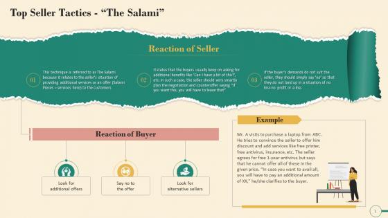 Salami As A Seller Negotiation Tactic Training Ppt