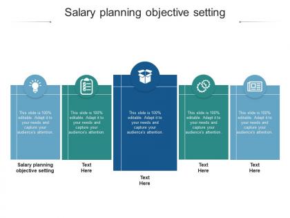 Salary planning objective setting ppt powerpoint presentation summary slide download cpb