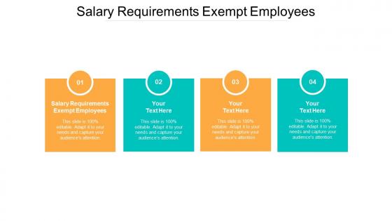 Salary requirements exempt employees ppt powerpoint presentation outline design templates cpb