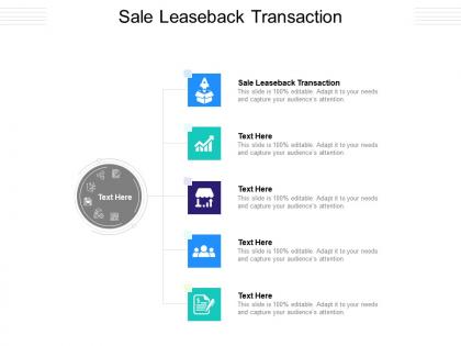Sale leaseback transaction ppt powerpoint presentation icon diagrams cpb