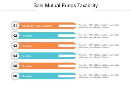 Sale mutual funds taxability ppt powerpoint presentation styles design templates cpb