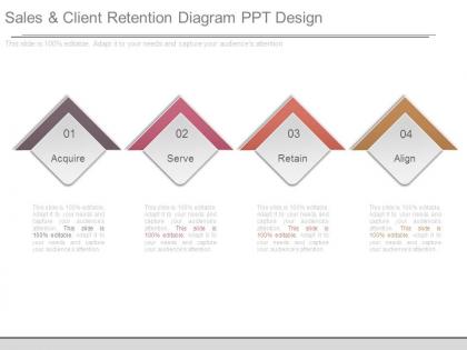 Sales and client retention diagram ppt design