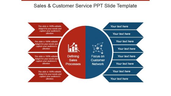 Sales and customer service ppt slide template
