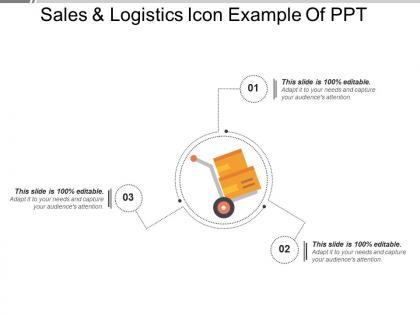 Sales and logistics icon example of ppt