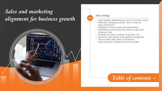 Sales And Marketing Alignment For Business Growth Table Of Contents Strategy SS V