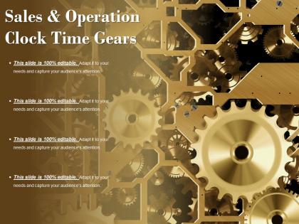 Sales and operation clock time gears