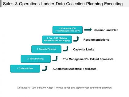 Sales and operations ladder data collection planning executing