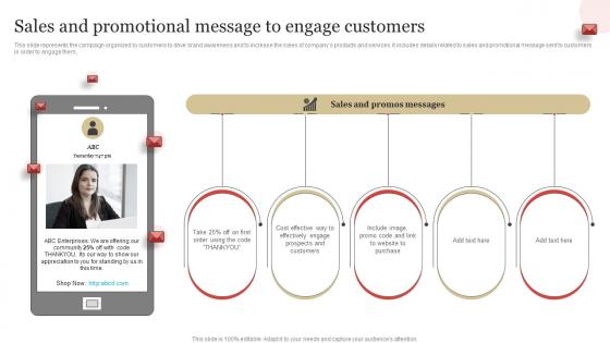 Sales And Promotional Message To Engage Customers SMS Marketing Guide To Enhance