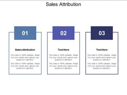 Sales attribution ppt powerpoint presentation infographics background cpb