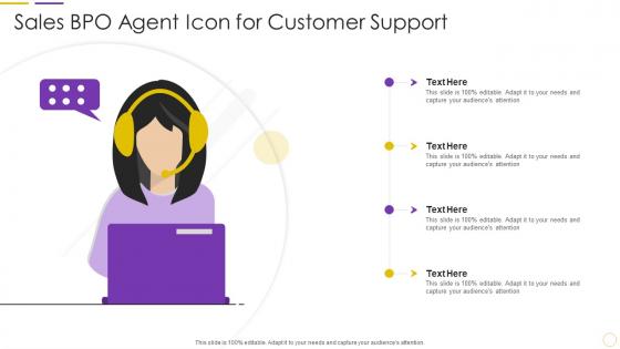 Sales Bpo Agent Icon For Customer Support