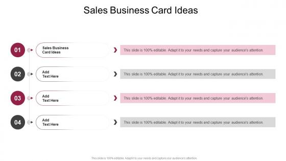 Sales Business Card Ideas In Powerpoint And Google Slides Cpb