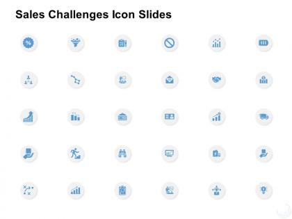 Sales challenges icon slides management k313 ppt powerpoint presentation template