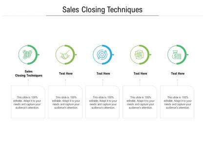 Sales closing techniques ppt powerpoint presentation outline graphic tips cpb