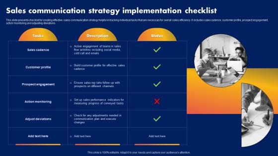 Sales Communication Strategy Implementation Checklist