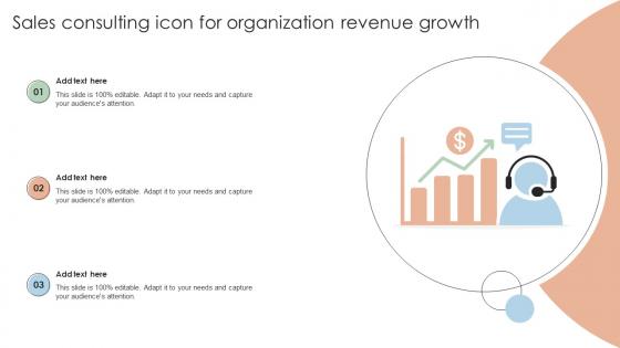 Sales Consulting Icon For Organization Revenue Growth