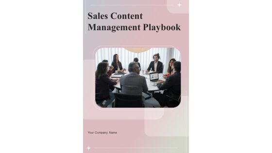Sales Content Management Playbook Report Sample Example Document