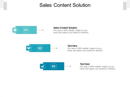 Sales content solution ppt powerpoint presentation outline layout ideas cpb