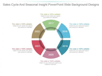 Sales cycle and seasonal insight powerpoint slide background designs