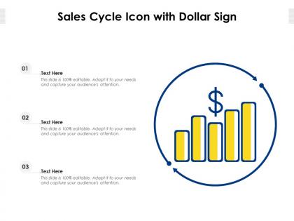 Sales cycle icon with dollar sign