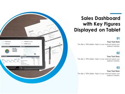 Sales dashboard with key figures displayed on tablet