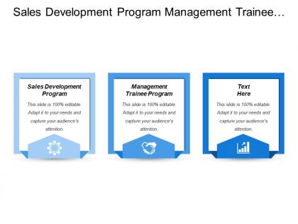 Sales development program management trainee program management development