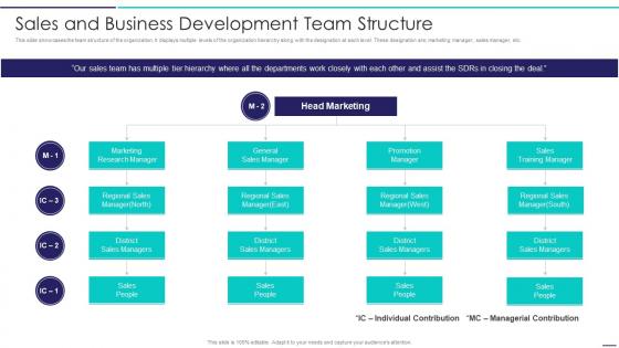 Sales Development Representative Playbook Sales And Business Development Team Structure