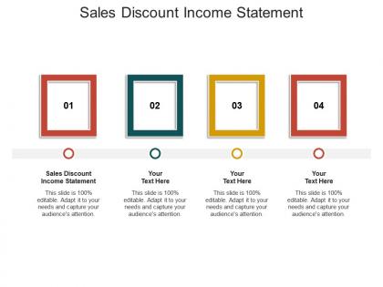 Sales discount income statement ppt powerpoint presentation show infographics cpb