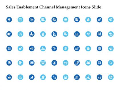 Sales enablement channel management icons slide ppt ideas