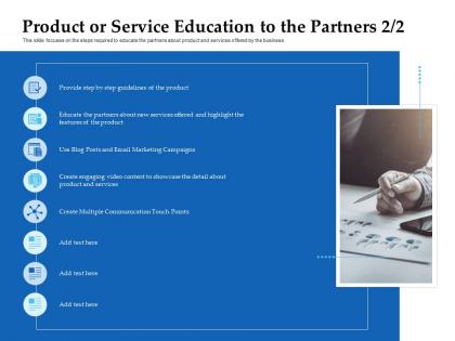 Sales enablement channel management product or service education partners ppt pictures
