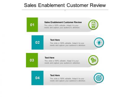 Sales enablement customer review ppt powerpoint presentation summary styles cpb