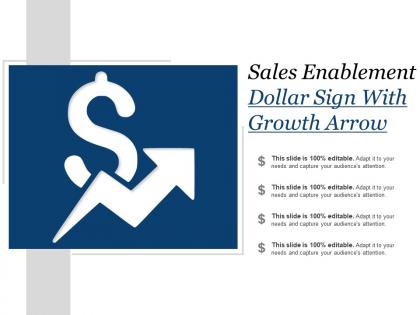 Sales enablement dollar sign with growth arrow