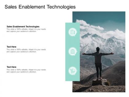 Sales enablement technologies ppt powerpoint presentation file design templates cpb
