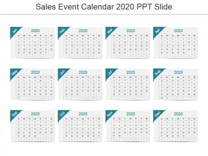 Sales event calendar 2020 ppt slide
